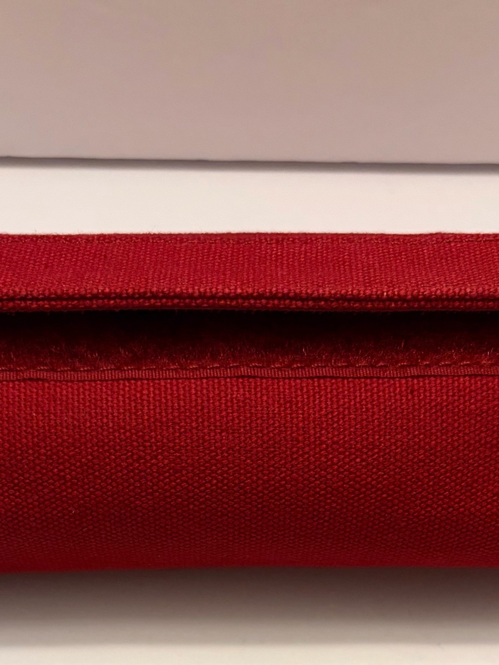 Levenger Red Canvas 10-Pen Wrap Travel Organizer Case Roll Up Holder